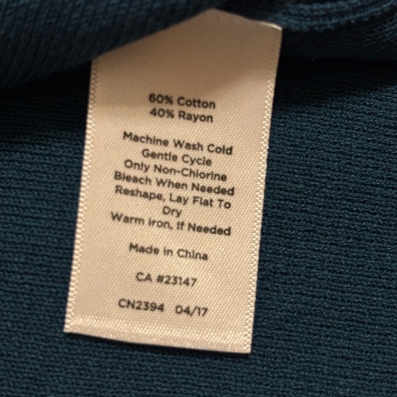 Talbots Petite Sleeveless Knit Top Tie Neck Blue MP - Picture 3 of 8